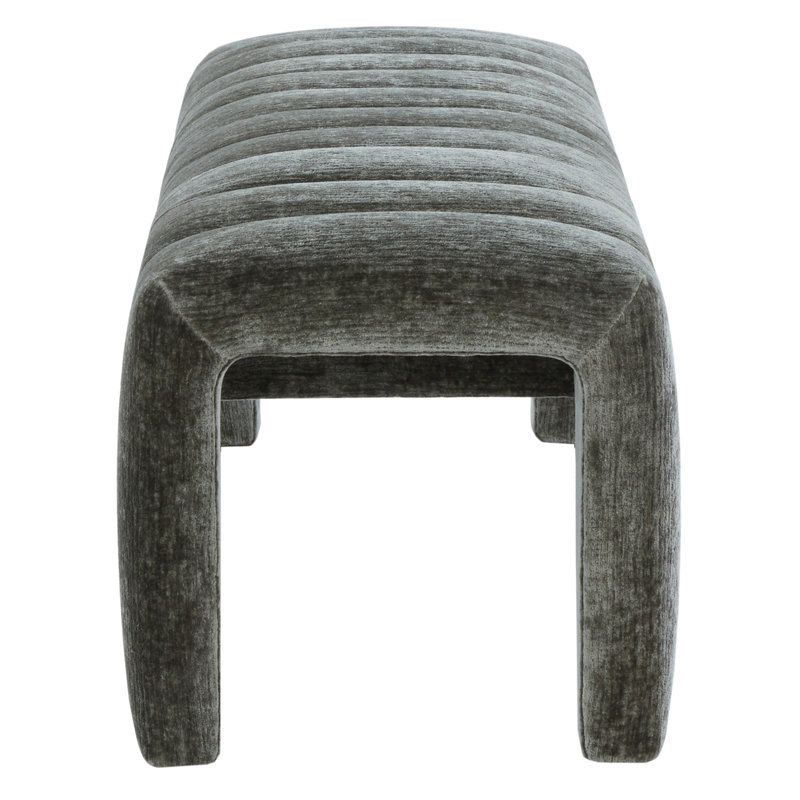 Bellisima Upholstered Bench, Dark Green Chenille