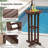 21.5" Round Patio Bar Table with Slatted Table Top-1142269444