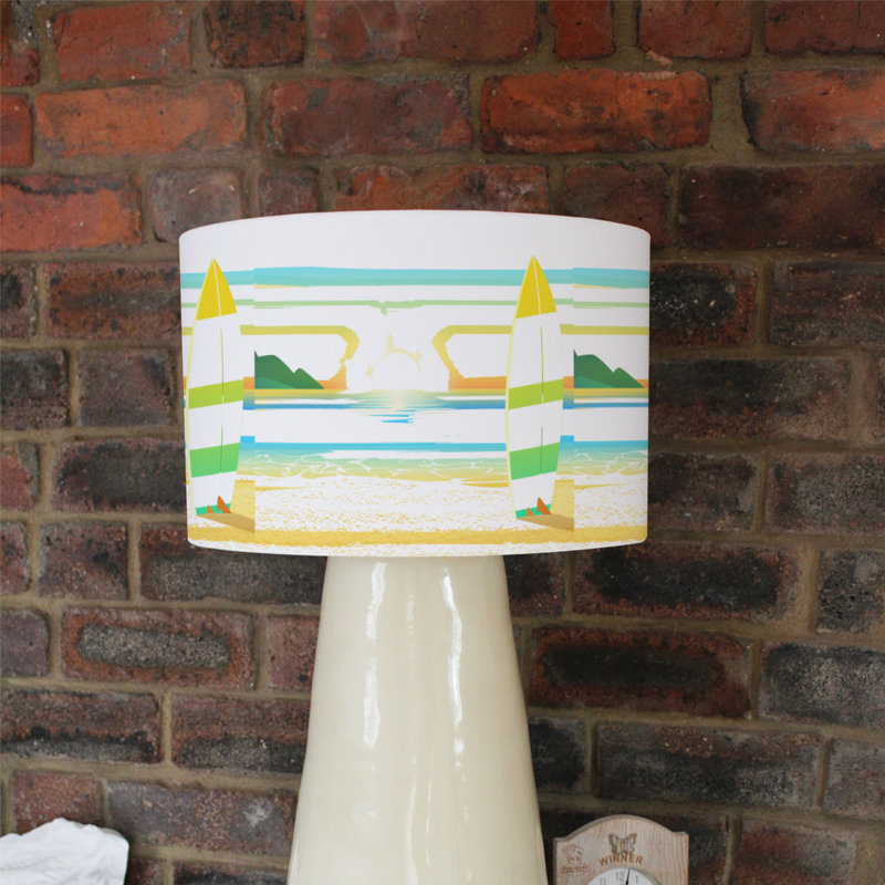 Cotton Drum Lamp Shade ( Uno ), 25cm H x 40cm W x 40cm D