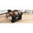 58" Farmhouse Kitchen Island With Storage, Sliding Barn Door & Metal Grid Side Door, Rolling Kitchen Island On 5 Wheels With Spice Rack, Glass Holders,Island Table With Drop Leaf For Kitchen,Black-129490289-129490299