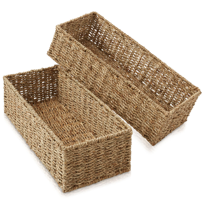 Casafield Seagrass Decorative Basket, Natural