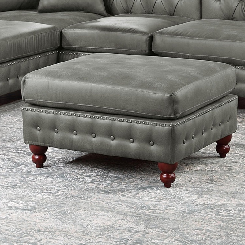 Meuble de salon 1pc avec repose-pieds capitonné