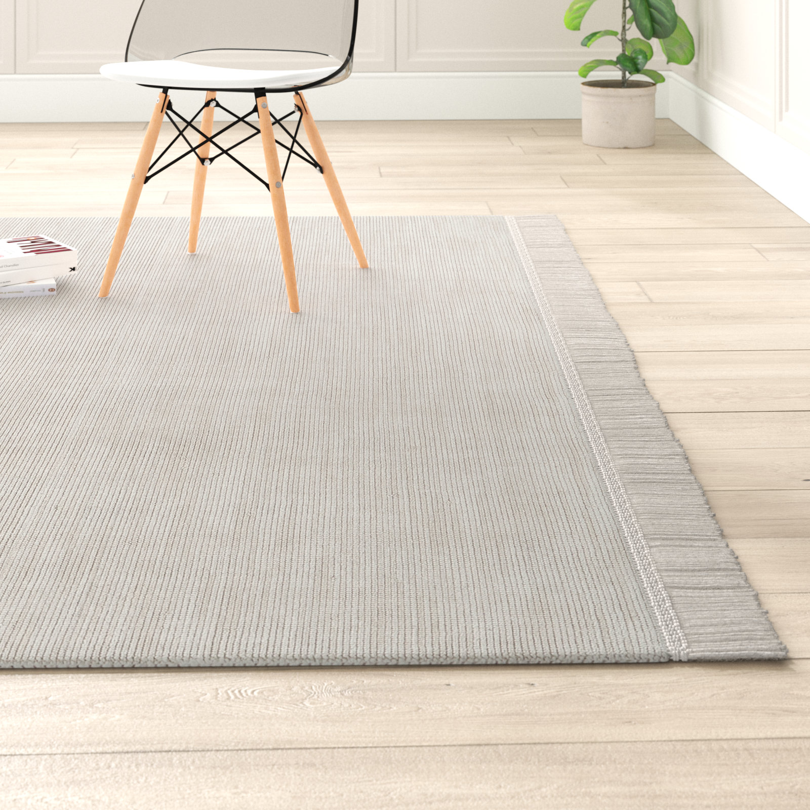 Liska Bisque Hand-Loomed Rug, Rectangle 7'9" x 9'9"