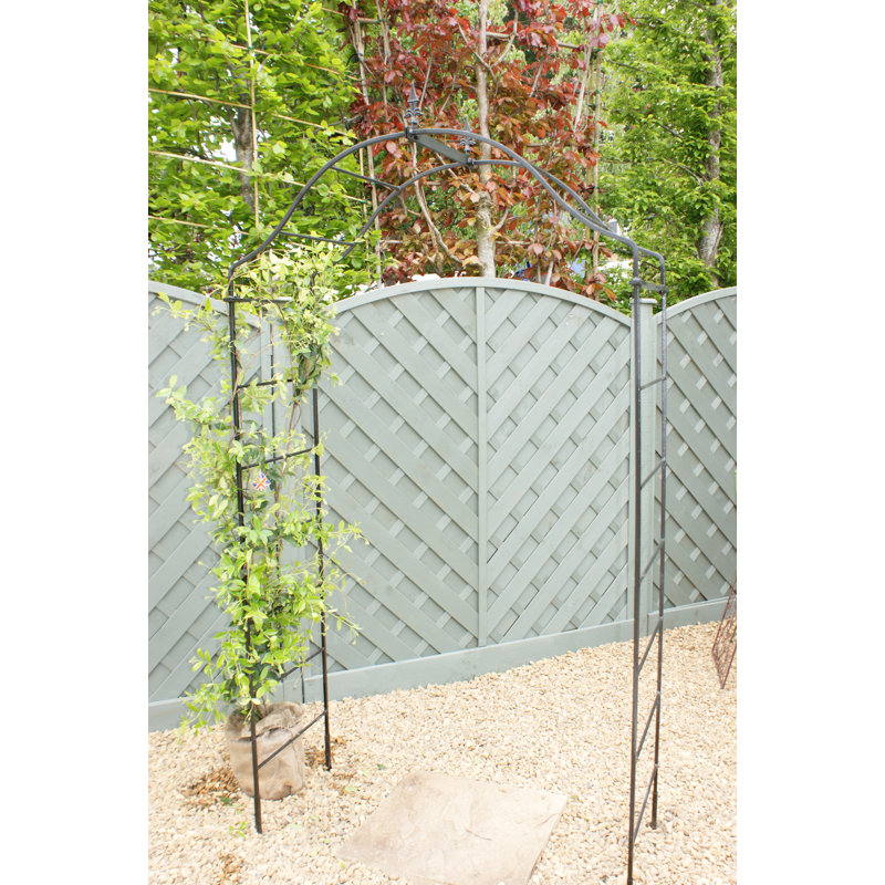 Leclair 120cm W x 48cm D Steel Arbour in Black