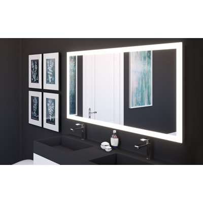 Miroir de salle de bain Jozefina avec lumière DEL à intensité variable