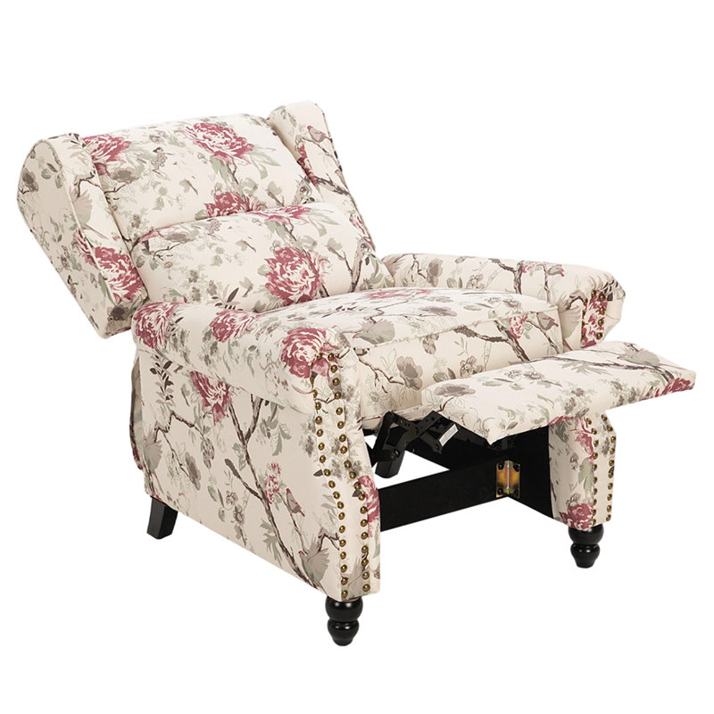 87.5cm Wide Glider Wing Chair Recliner