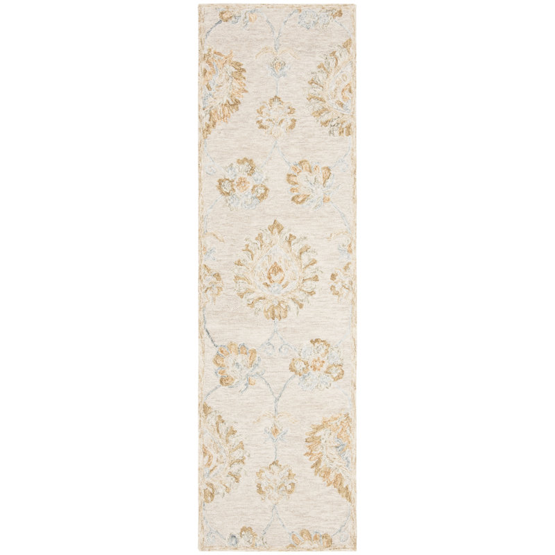 Lococo Hand Tufted Wool Floral Rug, Runner 2'3" x 8'