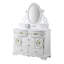 Commode 6 tiroirs et 2 portes Flora, finition blanche-1921829279