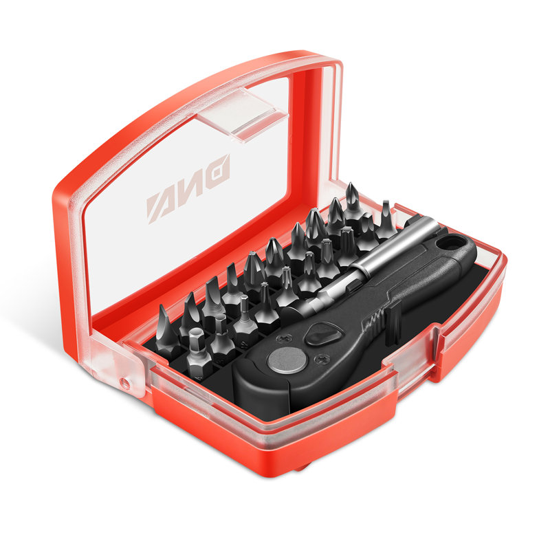Rashed Tools Set Wrought Studio™ Red 22 PCS Portable Mini Ratchet Wrench Set Kit With ...