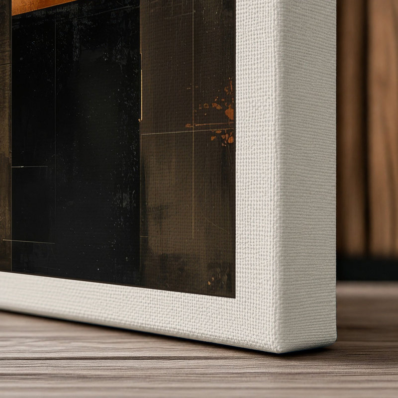 Weathered Vertical Forms Industrial - Wrapped Canvas, 18x12 - 45.7 x 30.5 cm, Cream Border