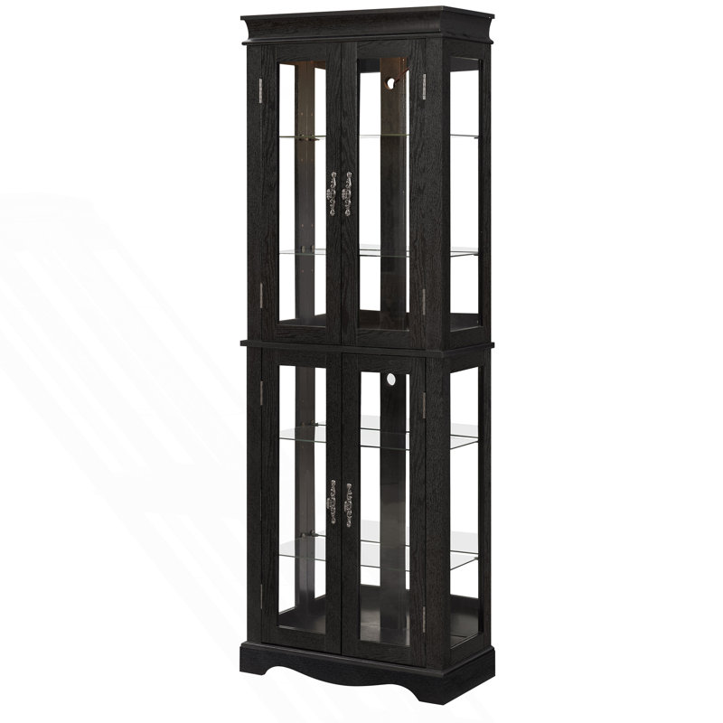 Vitrine lumineuse vitrée, armoire de rangement en verre