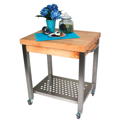 Cucina Technica Prep Table with Maple Top by John Boos