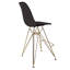 Tabouret Bagimont de 29,5 po de hauteur - Tabouret de bar Mid-Century lustré moderne avec base en chrome doré poli-1610762254