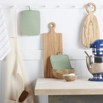 Hanging Oven Glove and Pot-holder Against Wall with Tile Stock