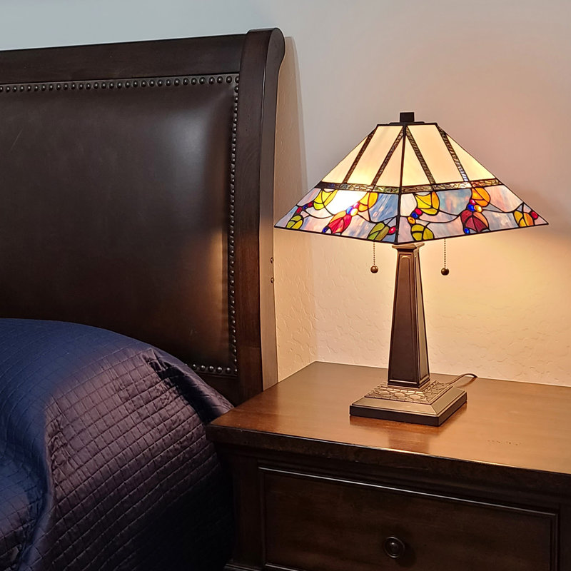 Saluzzo Metal Table Lamp, Yellow/Blue
