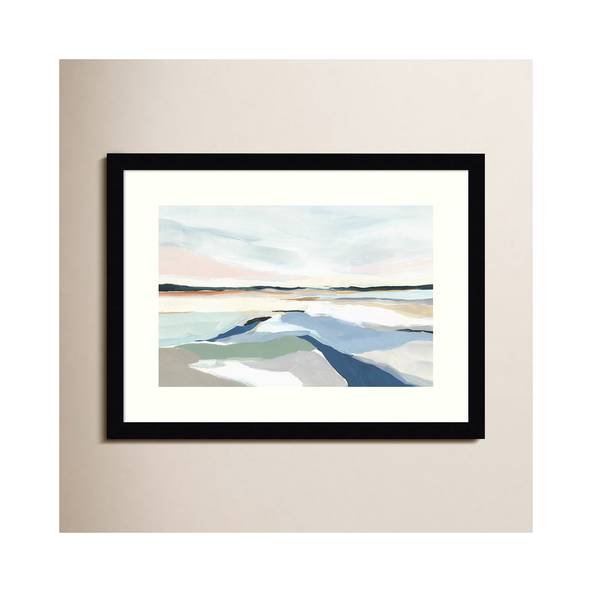 Seaside Day I by Isabelle Z, 27" H x 37" W, Black Framed Paper