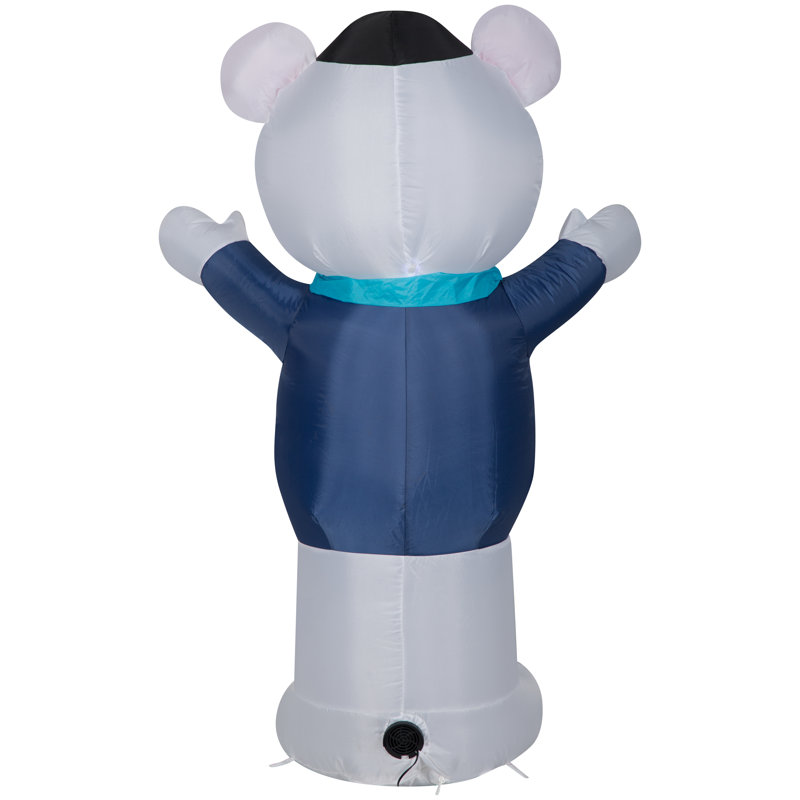 Gemmy Industries Airblown Hanukkah Polar Bear Christmas Inflatable ...