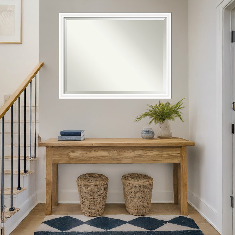 Miroir mural Oliver White, 33 po x 43 po, Blanc