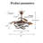 Heighton 36'' Modern DIY Shape Reversible Ceiling Fan with LED Lights and Remote, Dimmable Ceiling Fan-1907148659