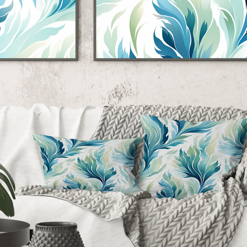 Blue Ikat Coastal Ikat Breeze - Coussin décoratif, H 18 po x l 18 po