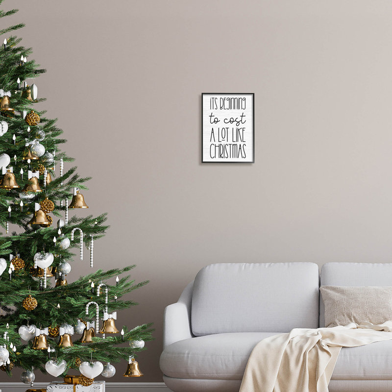 Coût beaucoup comme au 263, Giclée encadrée noir minuit, H 14 po x l 11 po x P 1,5 po, Blanc