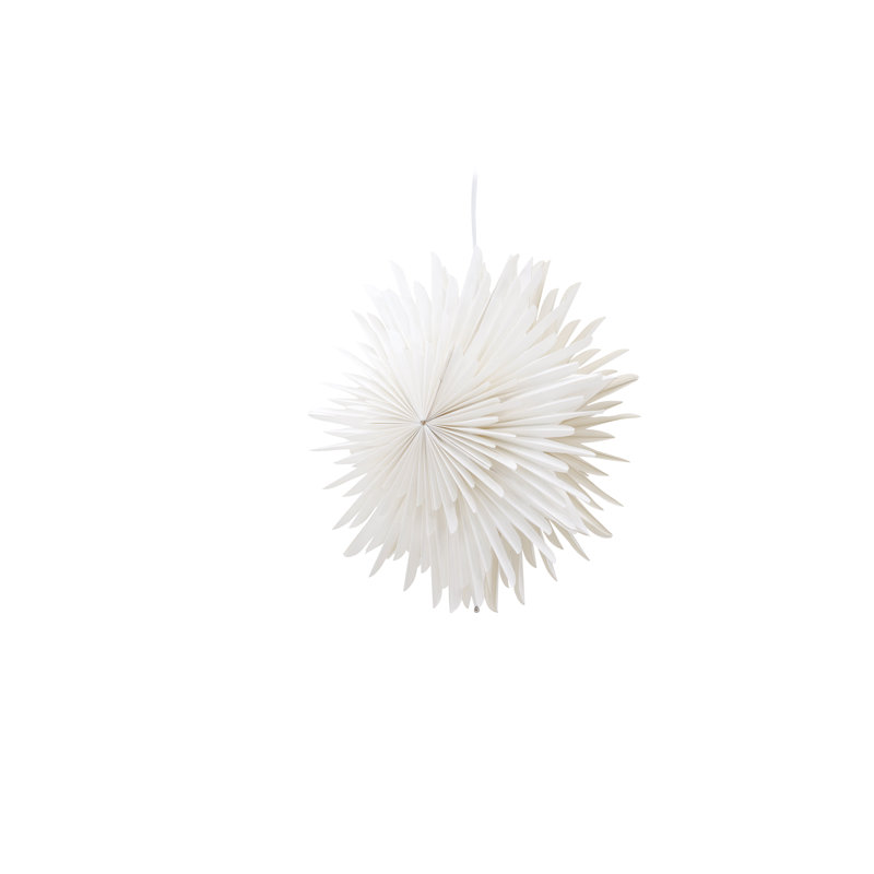 Brooklana 1 - Light Geometric Pendant, White, 35cm H x 35cm x 35cm D