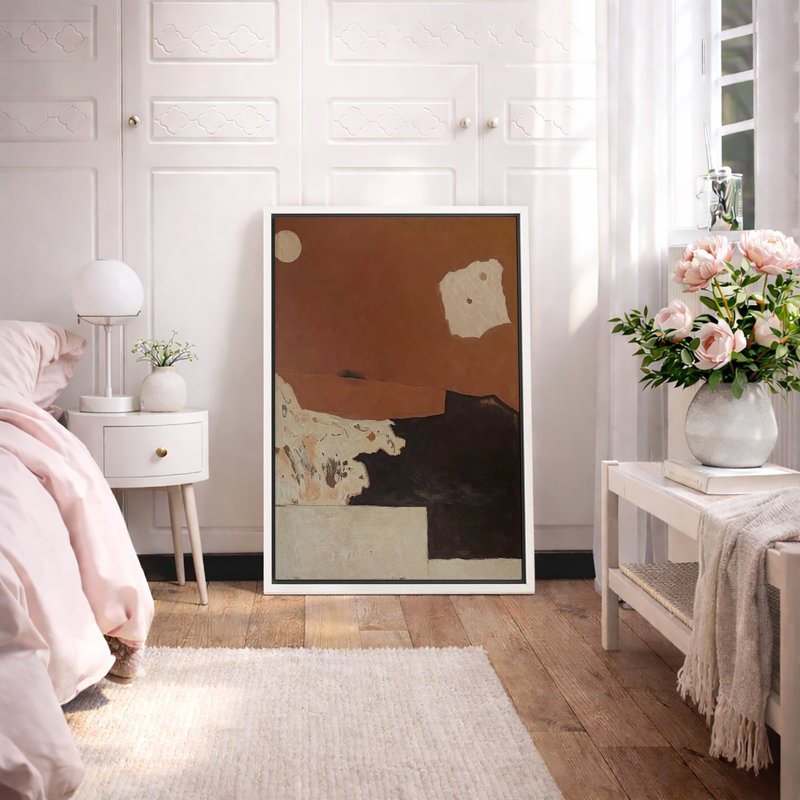 Œuvres abstraites rouges et noires, images de salon, impression sur toile encadrée, H 36 po x l 24 po x P 1,5 po, Cadre blanc