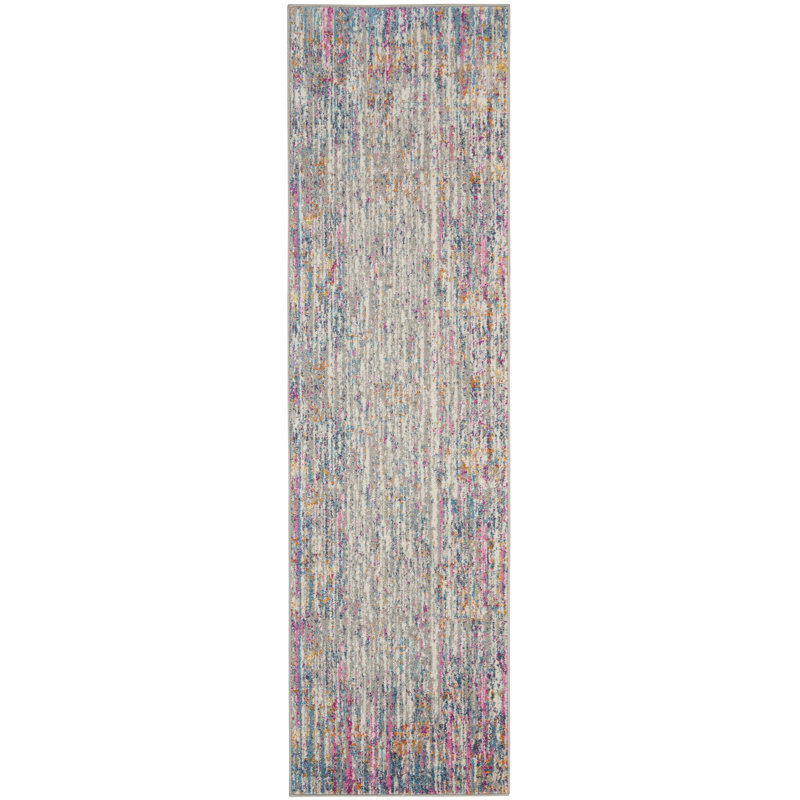 Tapis ivoire Aubreigh, Tapis de couloir 2 pi 2 po x 7 pi 6 po