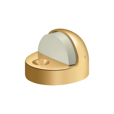 Deltana DSHP916U3 Dome Stop High Profile, Solid Brass in Polished Brass