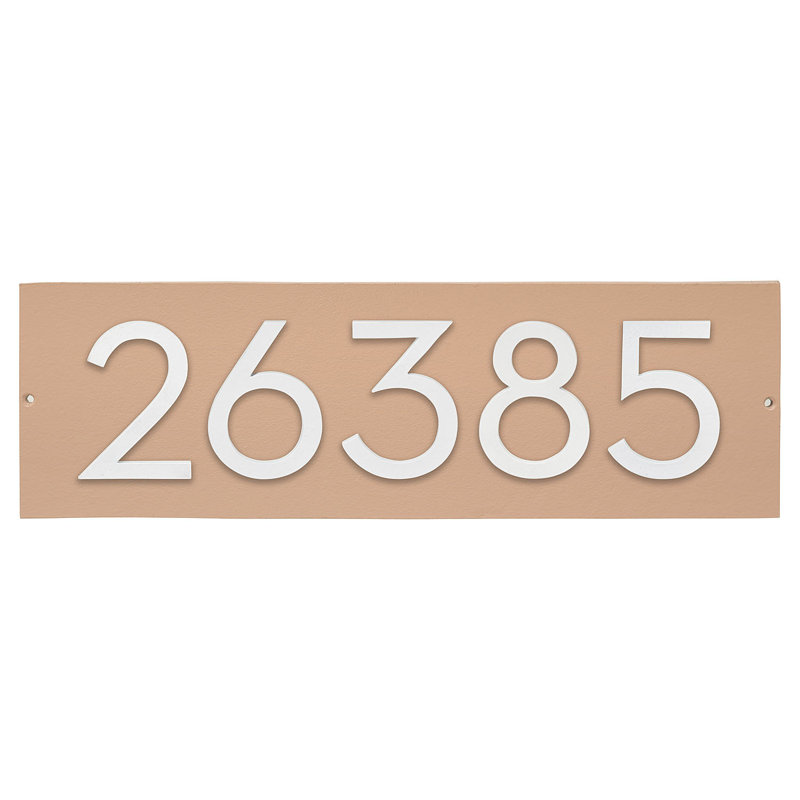 Rectangle Wall Plaque, Taupe/White, Yes