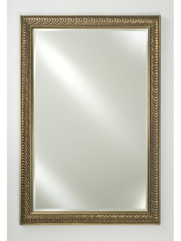 Miroir d'appoint Holdrege, H 36 po x l 24 po, Étain brut Versailles