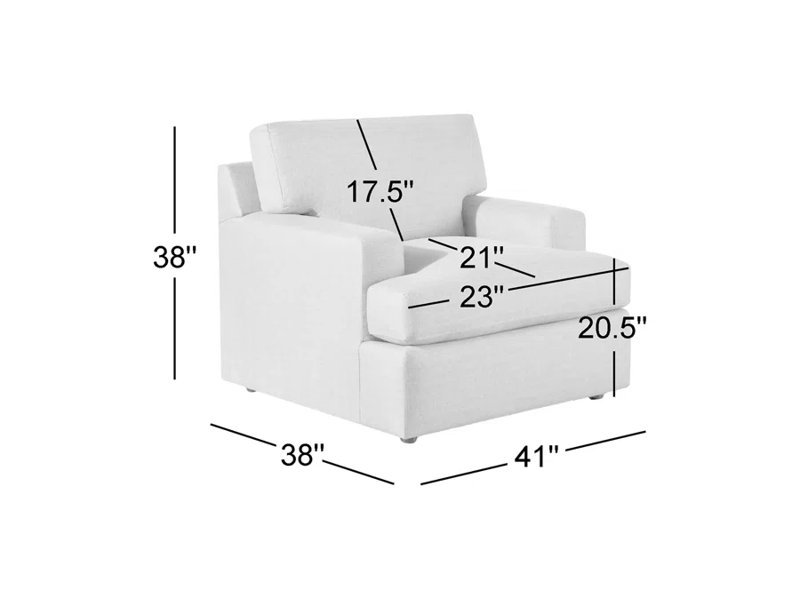 Fauteuil d'appoint Cleo rembourré sur mesure, Bouleau Loppolo