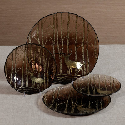Ensemble de 6 assiettes en verre Konya