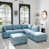 Antique Blue Chenille