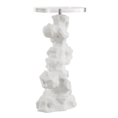 Chima White Stone Drink Table