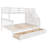 Stairway Twin-Over-Full Bunk Bed With Drawer, Storage And Guard Rail For Bedroom, Dorm, For Adults, White Color