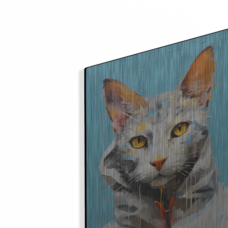 Art mural en métal Trinx «Cool Cat 1» par Sean Parnell, H 24 po x l 24 po