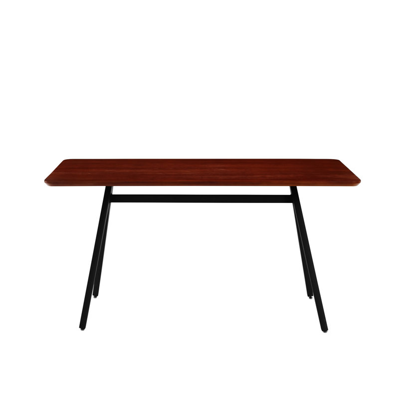 Table de salle à manger contemporaine en V avec pieds en placage, tables de salle à manger, table de salle à manger