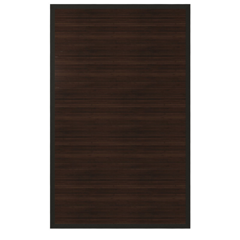 Locher Bamboo Area Rug, Rectangle 5' x 8', Mocha