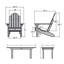 Chaise Adirondack en plastique avec table Anette-1108475923