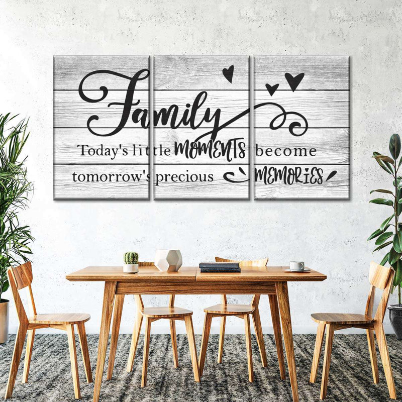 " Family Moments Typography " 3 - Pieces