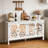 63" Carved Buffet Cabinet With Mirrored Door-1884823430