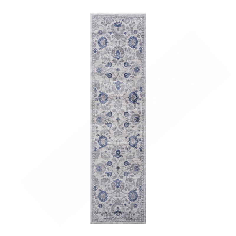 2X8 Blue / Oriental Runner Rug, Runner 2'2" x 8'