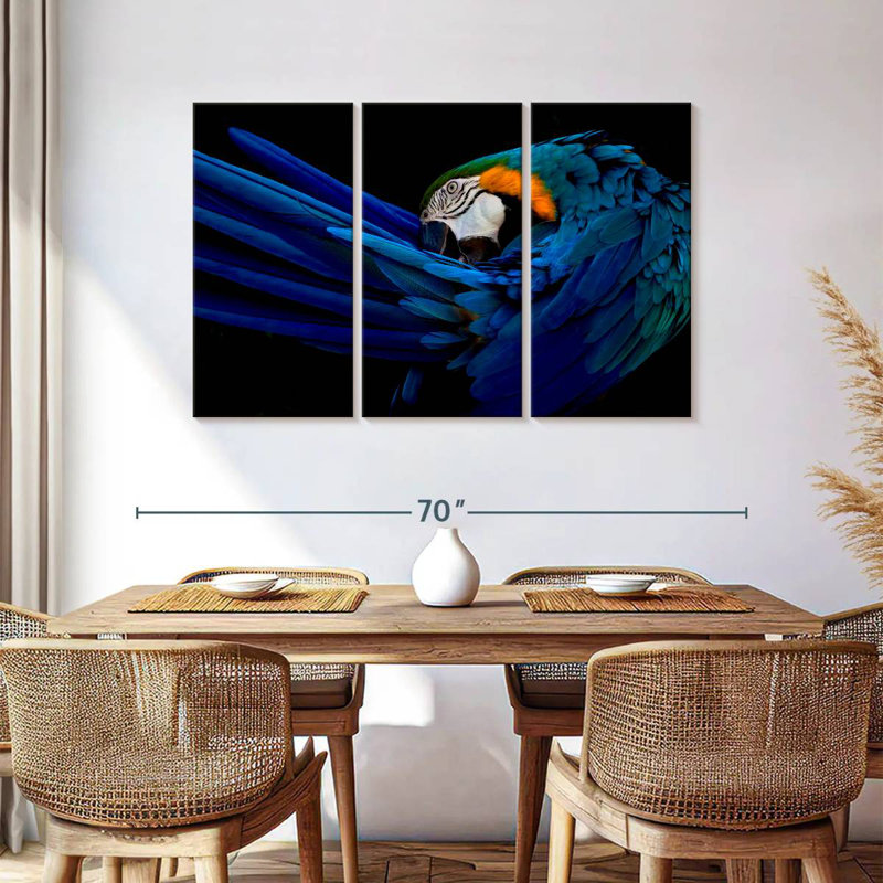 Brampt Majestic Macaw, 36" H x 57" W