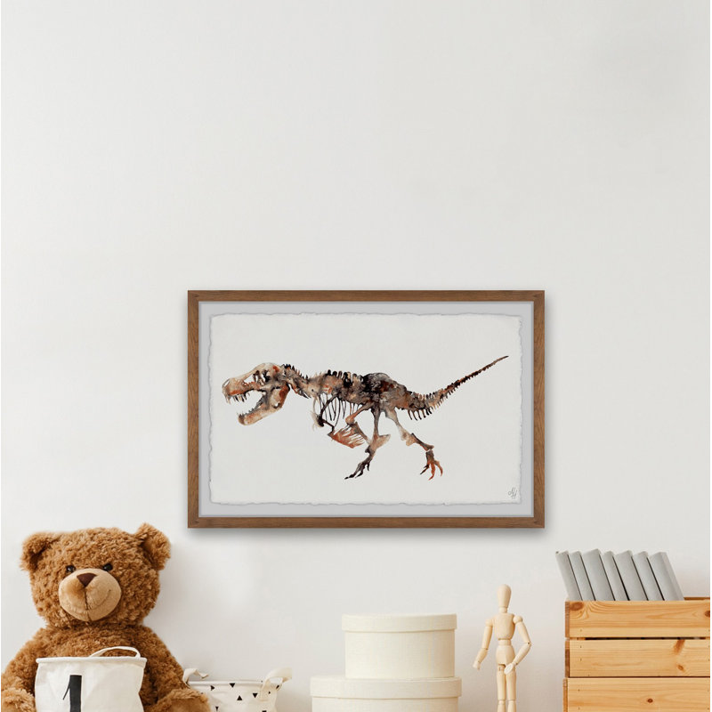 Faith Margaret Big T-Rex Skeleton - Single Picture Frame Painting, 41cm H x 61cm W