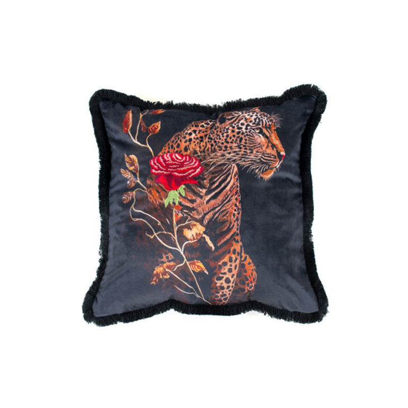 Degraff Abstract Black Sqaure Throw Cushion