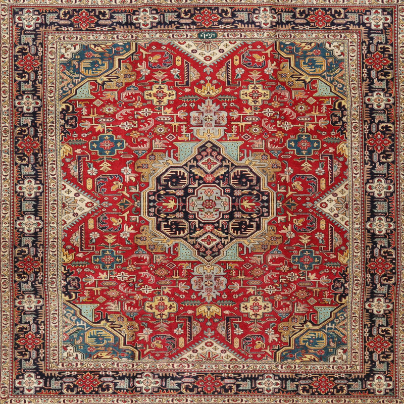 Crotzer Oriental Indoor Rug, Square 7'