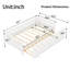 Lit plateforme simple en bois massif avec garde-corps Aaron | Convertible en grand | Assemblage facile, blanc-68980122-68980123