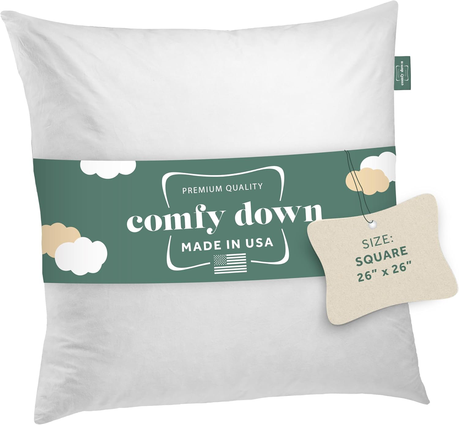 ComfyDown Pillow Inserts Cotton Throw Pillow - Size 26x26 - Perigold