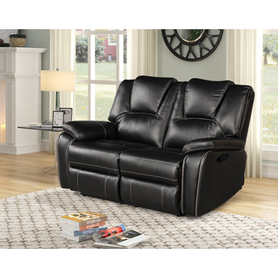 Breathable Air Leather Manual Reclining Loveseat